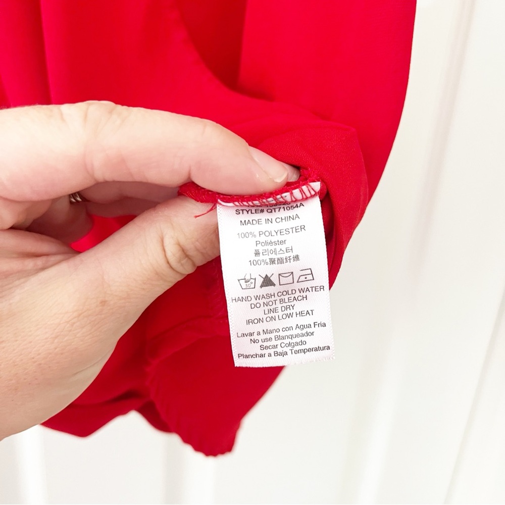 mahina Red Draped Camisole - Picture 8 of 8
